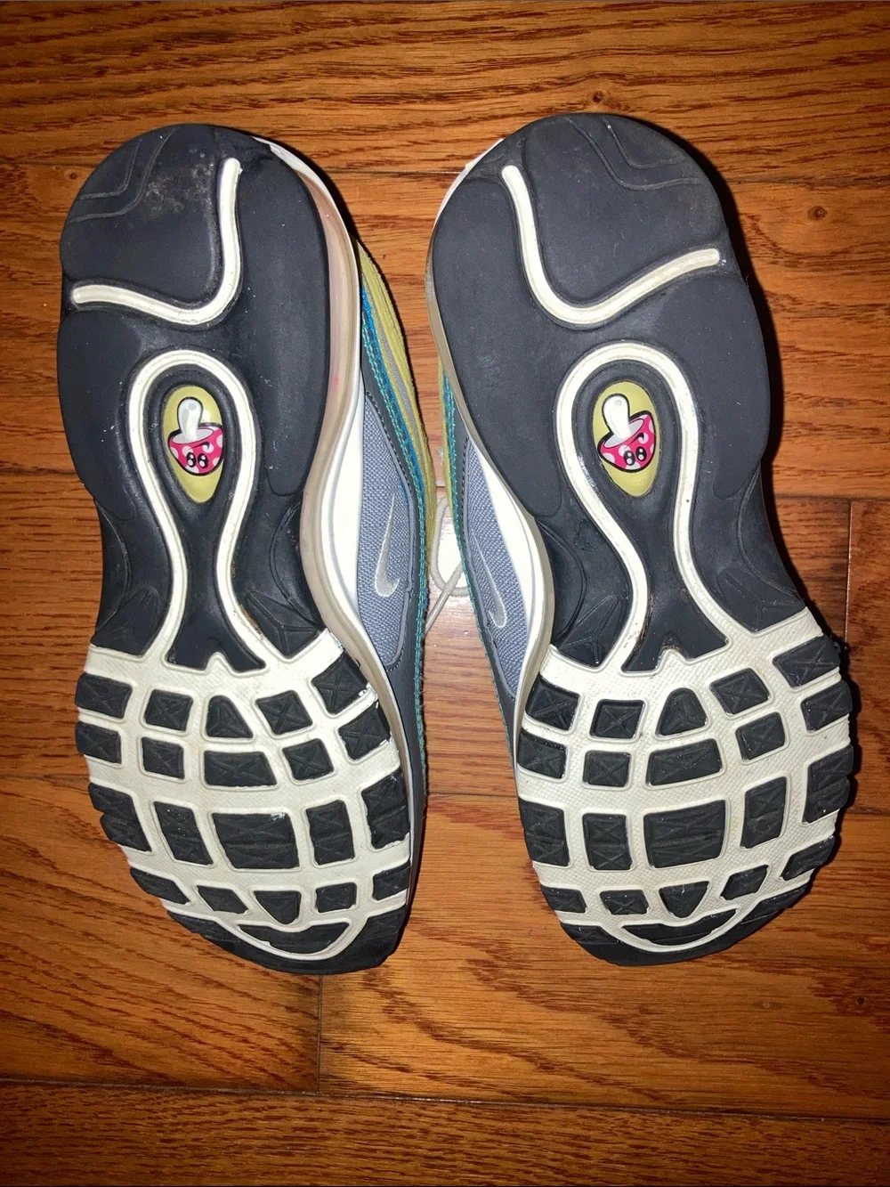 Nike Athletic Shoes - Teal, Yellow, Gray